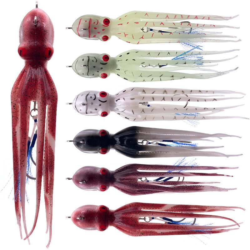 Heavy-Duty UV Luminous TPE Soft Squid Trolling Series - Image 8