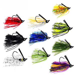 Custom Weedless Football Swim Jig Series with Silicone Skirt