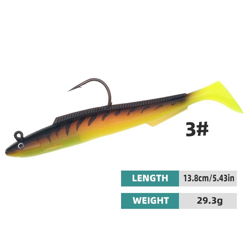 Custom Built-In Jig Head PVC Paddle Tail Swimbait Series - Image 5