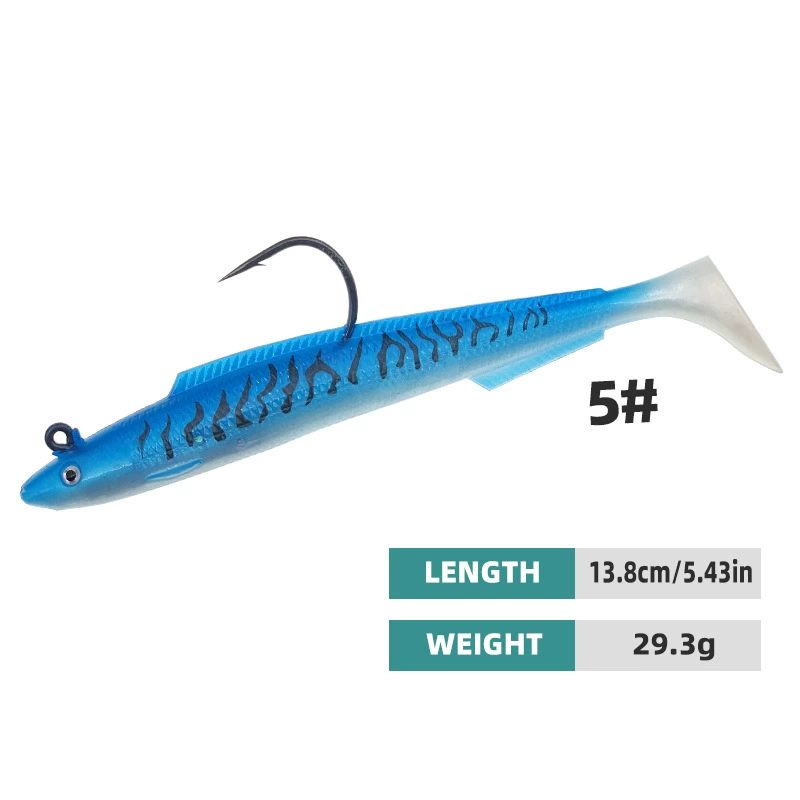 Custom Built-In Jig Head PVC Paddle Tail Swimbait Series - Image 3